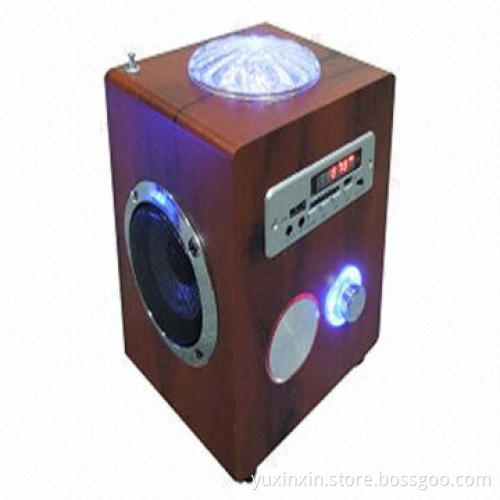 Wooden Speaker with Colorful Toning Press-button